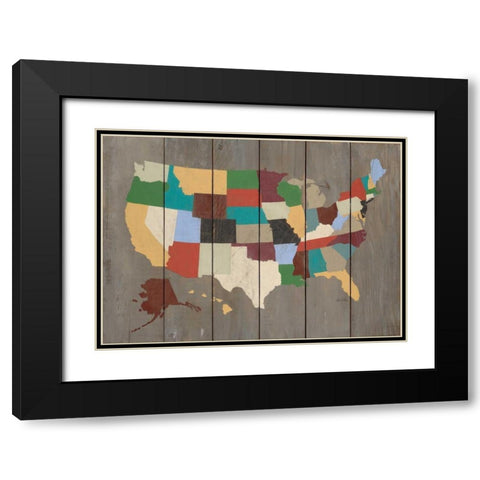 State of the Union Black Modern Wood Framed Art Print with Double Matting by Fisk, Arnie