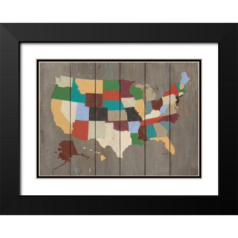 State of the Union Black Modern Wood Framed Art Print with Double Matting by Fisk, Arnie