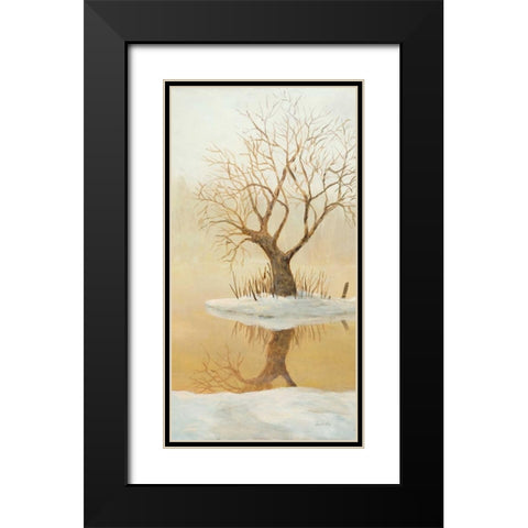 Winter Glow Panel 2 Black Modern Wood Framed Art Print with Double Matting by Fisk, Arnie