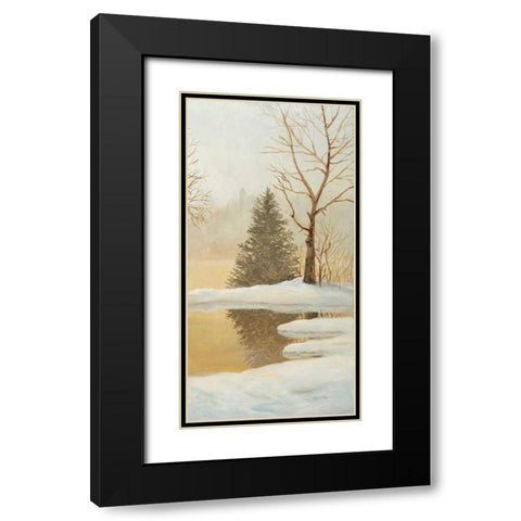 Winter Glow Panel 3 Black Modern Wood Framed Art Print with Double Matting by Fisk, Arnie