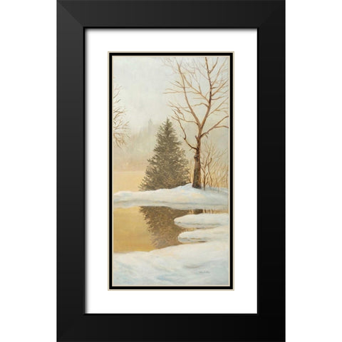 Winter Glow Panel 3 Black Modern Wood Framed Art Print with Double Matting by Fisk, Arnie