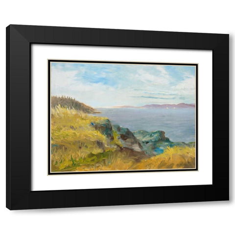 Pacific Coast View Black Modern Wood Framed Art Print with Double Matting by Fisk, Arnie