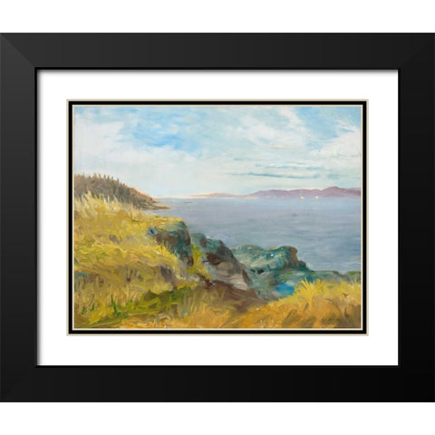 Pacific Coast View Black Modern Wood Framed Art Print with Double Matting by Fisk, Arnie