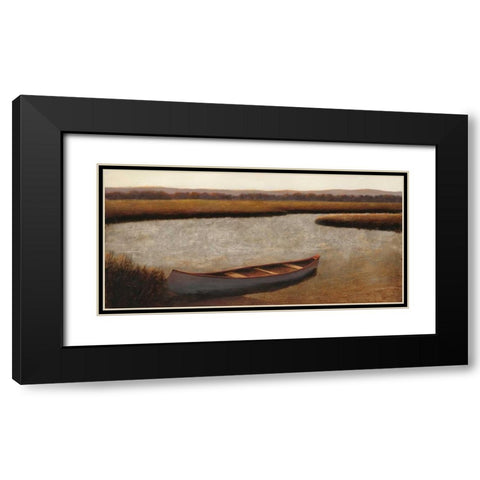 Serene Waters Black Modern Wood Framed Art Print with Double Matting by Wiens, James