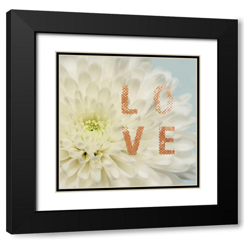 Love Flower Black Modern Wood Framed Art Print with Double Matting by Greenwood, Julie