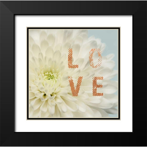 Love Flower Black Modern Wood Framed Art Print with Double Matting by Greenwood, Julie