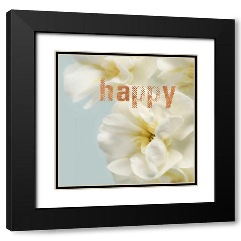 Happy Blooms Black Modern Wood Framed Art Print with Double Matting by Greenwood, Julie