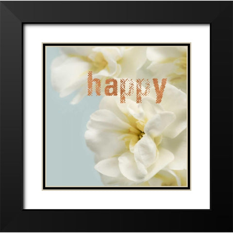 Happy Blooms Black Modern Wood Framed Art Print with Double Matting by Greenwood, Julie
