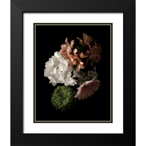 Midnight Hydrangea Black Modern Wood Framed Art Print with Double Matting by Greenwood, Julie