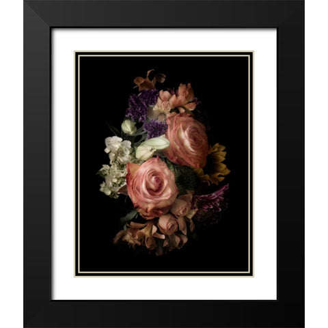 Midnight Roses Black Modern Wood Framed Art Print with Double Matting by Greenwood, Julie