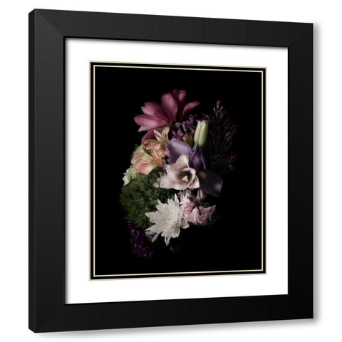 Midnight Magnolia Black Modern Wood Framed Art Print with Double Matting by Greenwood, Julie