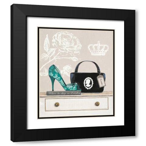 Fabulous London Black Modern Wood Framed Art Print with Double Matting by Fabiano, Marco