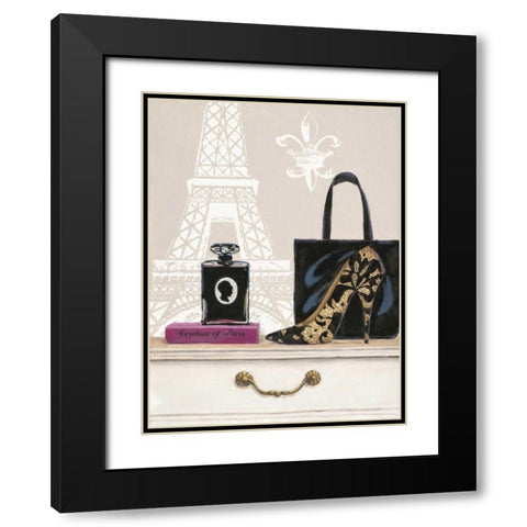 Fabulous Paris Black Modern Wood Framed Art Print with Double Matting by Barrett, Chad