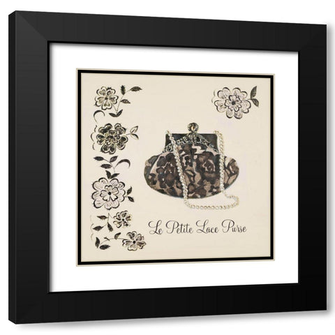 LE PETITE LACE PURSE Black Modern Wood Framed Art Print with Double Matting by Fabiano, Marco