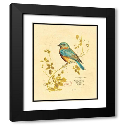 Gilded Songbird 4  Black Modern Wood Framed Art Print with Double Matting by Barrett, Chad