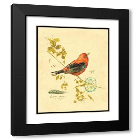 Gilded Songbird 3 Black Modern Wood Framed Art Print with Double Matting by Barrett, Chad