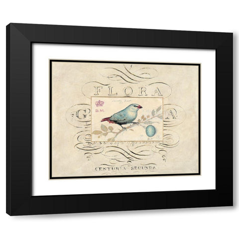 Songbird Etching 1 Black Modern Wood Framed Art Print with Double Matting by Barreett, Chad