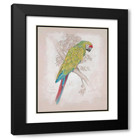 Chartreuse Tropical Black Modern Wood Framed Art Print with Double Matting by Barrett, Chad
