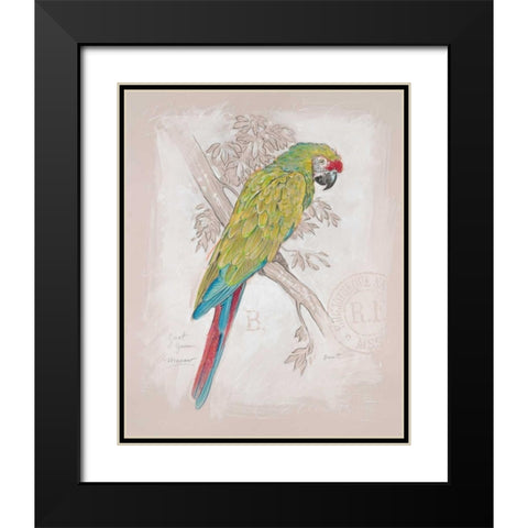 Chartreuse Tropical Black Modern Wood Framed Art Print with Double Matting by Barrett, Chad