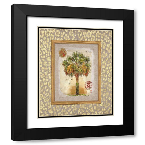 Leopard Cabbage Palm Black Modern Wood Framed Art Print with Double Matting by Barrett, Chad