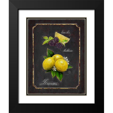 Heritage Lemons Black Modern Wood Framed Art Print with Double Matting by Barrett, Chad