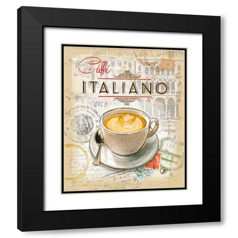 Caffe Italiano Black Modern Wood Framed Art Print with Double Matting by Barrett, Chad