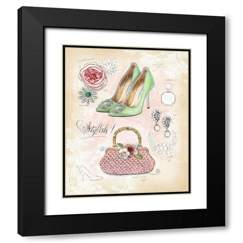 Stylish in Vintage Black Modern Wood Framed Art Print with Double Matting by Barrett, Chad