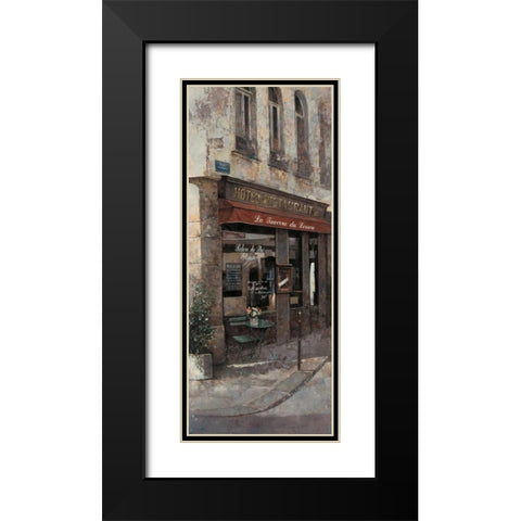 La Taverne Black Modern Wood Framed Art Print with Double Matting by Hak, Chiu Tak