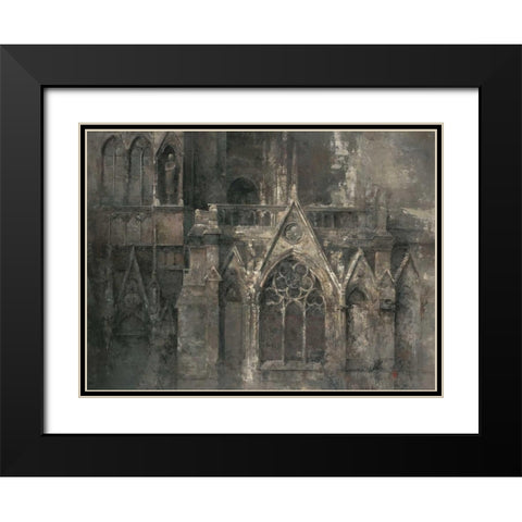 Gothic Language Black Modern Wood Framed Art Print with Double Matting by Hak, Chiu Tak