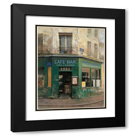 Cafe Bar Black Modern Wood Framed Art Print with Double Matting by Hak, Chiu Tak
