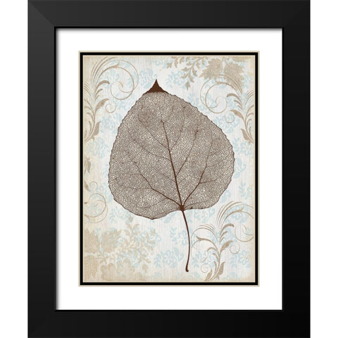 Lacecap Black Modern Wood Framed Art Print with Double Matting by Cooley, Jan