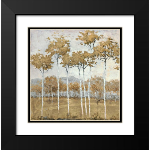 Autumns Gold 1 Black Modern Wood Framed Art Print with Double Matting by Schultz McGannon