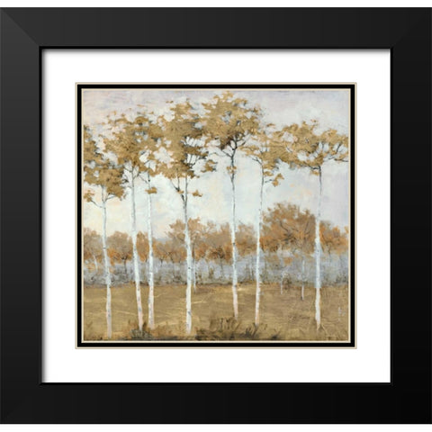 Autumns Gold 2 Black Modern Wood Framed Art Print with Double Matting by Schultz McGannon
