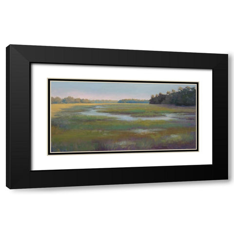 Stream and Sky Countryside Black Modern Wood Framed Art Print with Double Matting by Schultz-McGannon, Jill