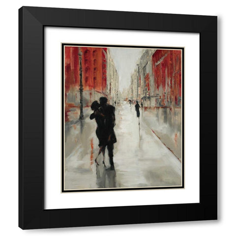 City Romance Black Modern Wood Framed Art Print with Double Matting by Lehman, Laurel