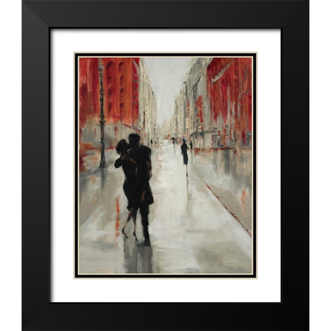 City Romance Black Modern Wood Framed Art Print with Double Matting by Lehman, Laurel