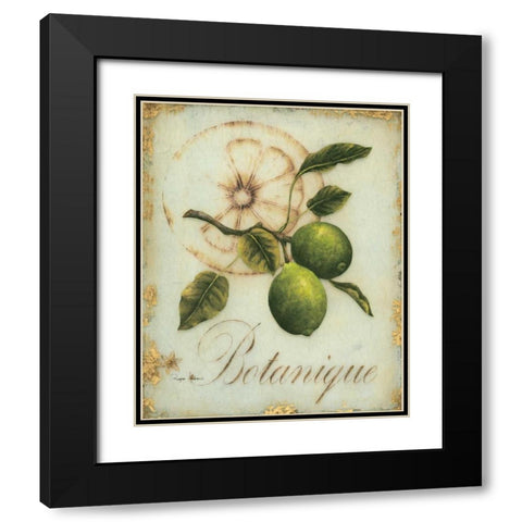 Lime Recollection Black Modern Wood Framed Art Print with Double Matting by Regina Andrew Design
