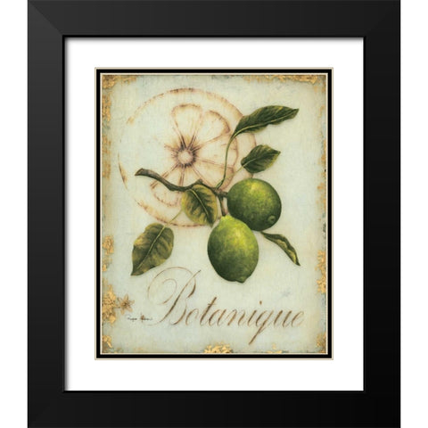Lime Recollection Black Modern Wood Framed Art Print with Double Matting by Regina Andrew Design