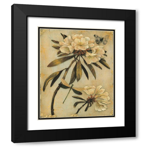 Rhododendron Recollection Black Modern Wood Framed Art Print with Double Matting by Regina Andrew Design