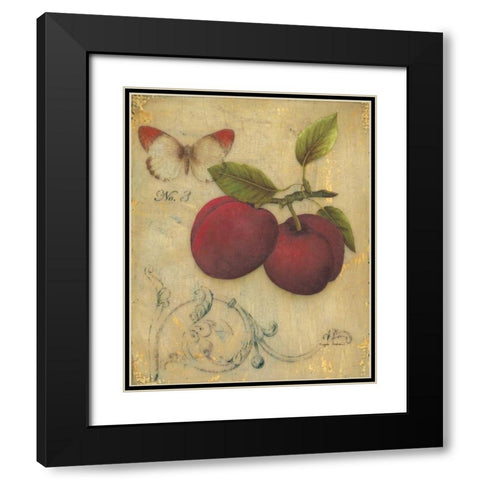 Plum Recollection Black Modern Wood Framed Art Print with Double Matting by Regina Andrew Design
