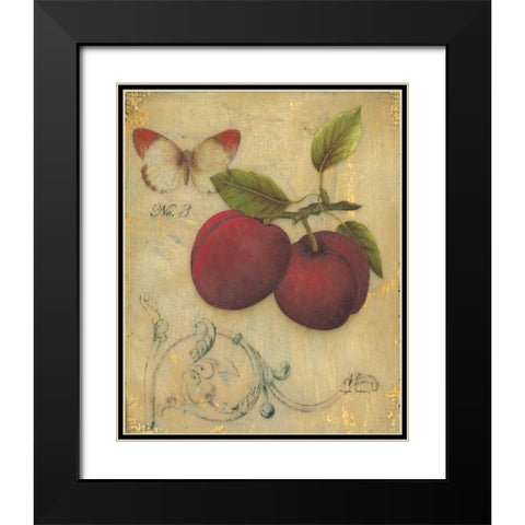 Plum Recollection Black Modern Wood Framed Art Print with Double Matting by Regina Andrew Design
