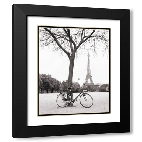 Ride To The Tower Black Modern Wood Framed Art Print with Double Matting by Vandenack
