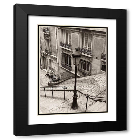Quatre, Montmartre Black Modern Wood Framed Art Print with Double Matting by Vandenack