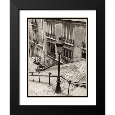 Quatre, Montmartre Black Modern Wood Framed Art Print with Double Matting by Vandenack