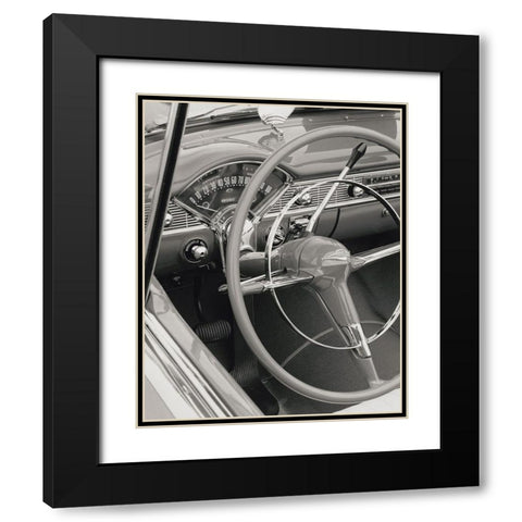 At The Wheel Black Modern Wood Framed Art Print with Double Matting by Vandenack