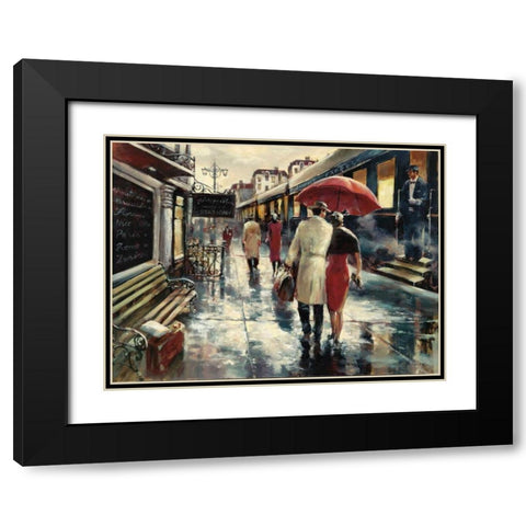 Metropolitan Station Black Modern Wood Framed Art Print with Double Matting by Heighton, Brent