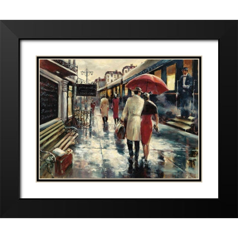 Metropolitan Station Black Modern Wood Framed Art Print with Double Matting by Heighton, Brent