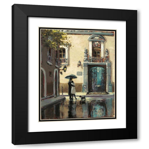 Boulevard Hotel Black Modern Wood Framed Art Print with Double Matting by Heighton, Brent