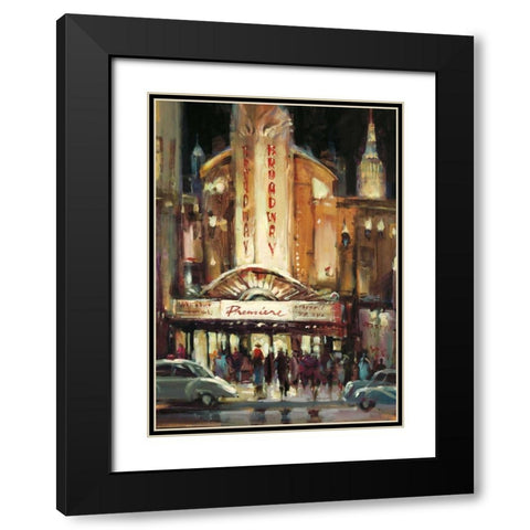 Broadway Premiere Black Modern Wood Framed Art Print with Double Matting by Heighton, Brent