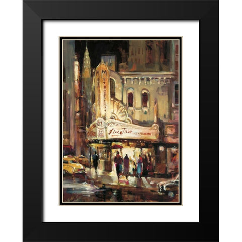 Metropolitan Jazz Black Modern Wood Framed Art Print with Double Matting by Heighton, Brent